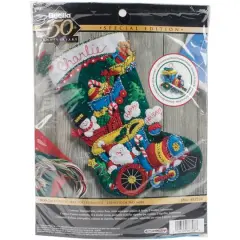 Bucilla Choo Choo Santa Stocking Felt Kit