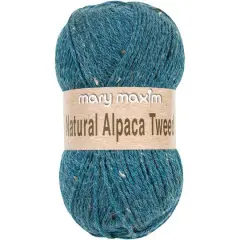 Mary Maxim Natural Alpaca Tweed Yarn Cool Stream