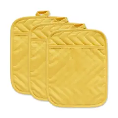 DII&reg; Quilted Potholders, 3ct. Yellow