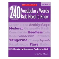 Scholastic&reg; Teaching Resources 240 Vocabulary Words Kids Need to Know Book, Grade 5