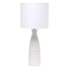 Simple Designs Alsace Bottle Table Lamp Off White