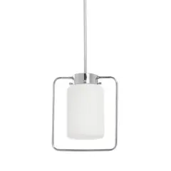 Hello Honey&reg; Robert Stevenson Lighting Ezra Metal & Frosted Glass Convertible Ceiling Light Chrome
