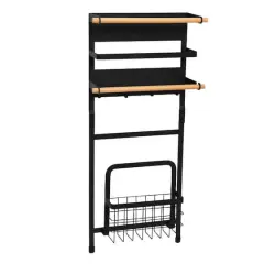 Household Essentials 26" Metal Magnetic Organizer Rack Black