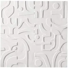 CosmoLiving by Cosmopolitan White Wood Intricately Carved Geometric Wall Decor 32" x 2" x 32"