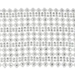 4.25" Silver Diamond Mesh Trim by Celebrate It&reg;