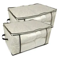 DII&reg; Damask Blanket Soft Storage Cube, 2ct.
