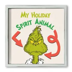 16" The Grinch Holiday Spirit Animal Framed Print White Frame