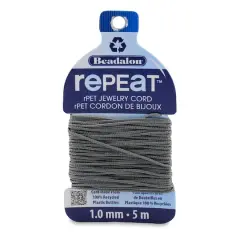 Beadalon&reg; RePEaT&trade; 1mm Recycled Plastic Jewelry Cord Gray