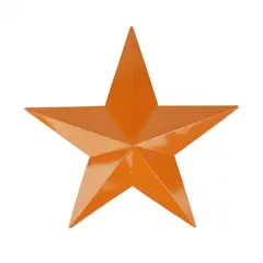 24" Burnt Orange Country Rustic Star Indoor/Outdoor Wall Decoration