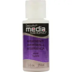 DecoArt Media&reg; Interference Fluid Acrylic Paint, 1oz. Violet
