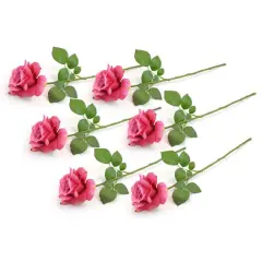 DII&reg; Pink Flower Open Rose Set, 6ct.