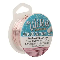 The Beadsmith&reg; Wire Elements&trade; 20 Gauge Tarnish Resistant Soft Temper Wire, 6yd. Rose Gold