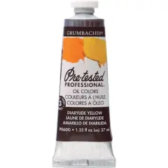Grumbacher&reg; Pre-Tested Professional&reg; Oil Color Paint, 37mL Dairylide Yellow