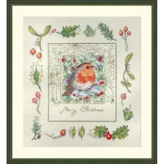 Merejka The Christmas Robin Counted Cross Stitch Kit