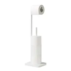 SunnyPoint Toilet Paper Holder with Rectangle Base White
