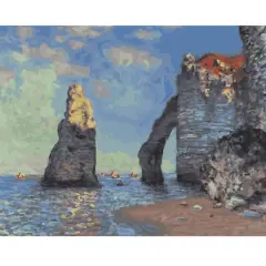 16" x 20" Cliffs at Etretat Paint-by-Number Kit with Wood Display Hanger by Artist's Loft&reg;