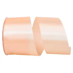 JAM Paper 2.5" x 50yd. Single Face Satin Allure Ribbon Petal Peach