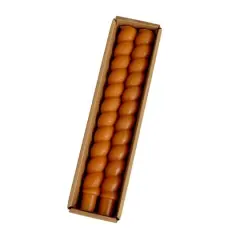 Hello Honey&reg; 10" Camel Brown Unscented Twisted Taper Candles, 2ct.