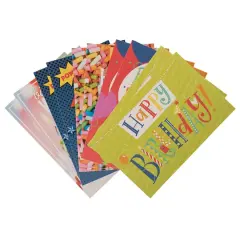 JAM Paper 4" x 6" Happy Birthday Assortment Cards & Matchings Envelope Set, 10ct.