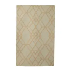 Beige Contemporary 5' x 8' Area Rug