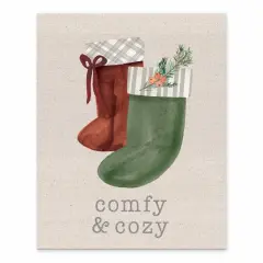 Comfy & Cozy Stockings Tabletop Canvas
