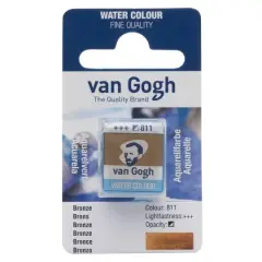 Van Gogh Watercolor Paint, Half Pan 811 Bronze