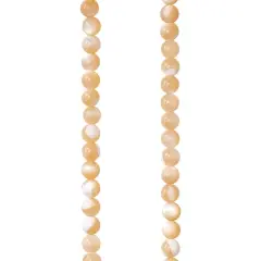 Natural Amber Mother of Pearl Beads, 4mm by Bead Landing&trade;