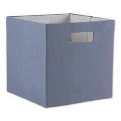 DII&reg; 13" Polyester Solid Storage Cube Stonewash Blue