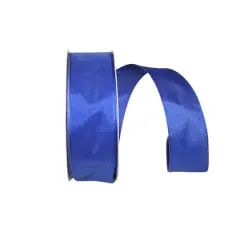 JAM Paper 1.5" x 50yd. Linen Touch Mono Ribbon Royal