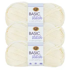 3 Pack Lion Brand&reg; Basic Stitch Anti Pilling&trade; Yarn Ecru