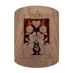11" x 8" The Lovers Tarot Walnut Oval Cutting Board
