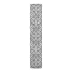 Diamond Lines Indoor/Outdoor Table Runner Gray