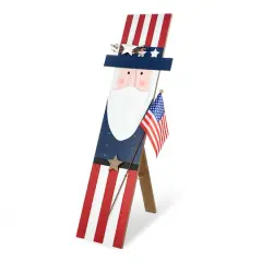 Glitzhome&reg; 36" Patriotic Americana Uncle Sam Porch D&eacute;cor