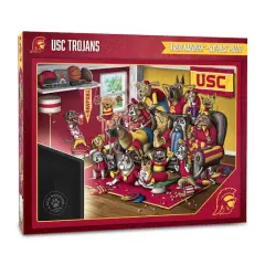 College Football Purebred Fans A Real Nailbiter 500 Piece Puzzle USC Trojans