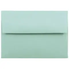 JAM Paper 4.375" x 5.75" Premium Invitation Envelopes, 50ct. Aqua Blue