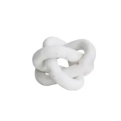 Hello Honey&reg; 6" White Decorative Interlocking Marble Chain with 3 Links