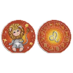 MP Studia Zodiac Signs Leo Plastic Canvas Counted Cross Stitch Kit