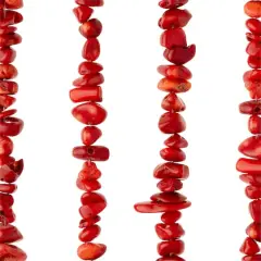 Red Dyed Nugget Bamboo Coral Beads by Bead Landing&trade;