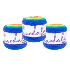3 Pack Lion Brand&reg; Mandala Baby&reg; Yarn Rainbow Falls