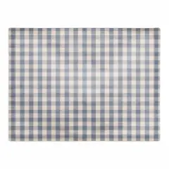 Plaid Cotton Twill Placemat Blue