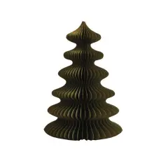 Hello Honey&reg; 15" Green Paper Folding Honeycomb Tree with Gold Glitter