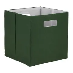 DII&reg; 11" Polyester Solid Storage Cube Hunter Green