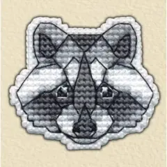 Oven Badge-Racoon Cross Stitch Kit