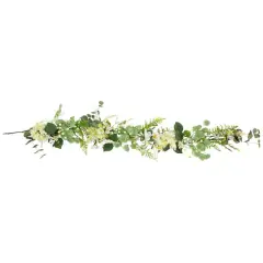 5ft. Hydrangea & Eucalyptus Artificial Floral Spring Garland