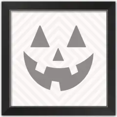 Diamond Jack Halloween Print in Black Frame