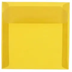 JAM Paper 6" x 6" Translucent Vellum Invitation Envelopes, 25ct. Gold