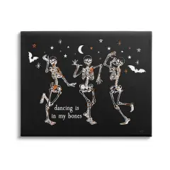 Stupell Industries Dancing In My Bones Skeletons Canvas Wall Art