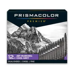 Prismacolor&reg; Premier&reg; Cool Grey Dual-Ended Art Markers, 12ct.