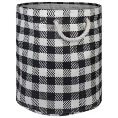DII&reg; Large Round Checkers Paper Bin Black