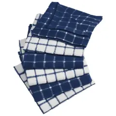 DII&reg; Nautical Blue Combo Windowpane Dishcloths, 6ct.
